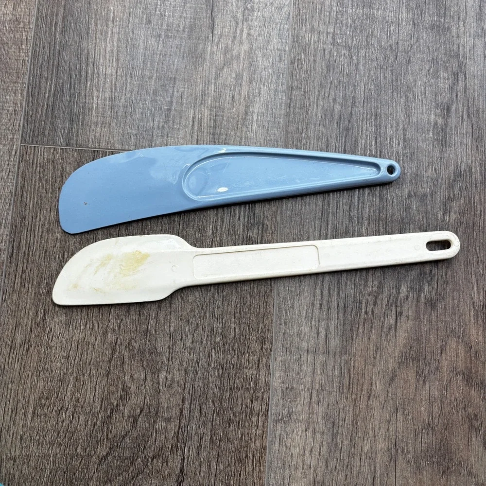 Vintage‎ Zimmerman's Natural Peanut Butter Spreader Set Blue White 80th Anniv PA